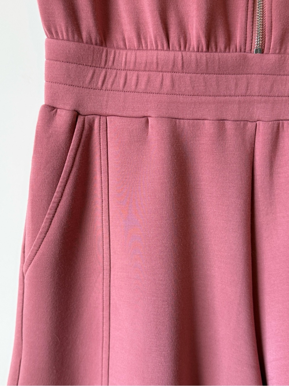 Varley Linvale Playsuit Romper Zip-Front Top Size Large Doublesoft Rose Rosewood - Picture 7 of 15
